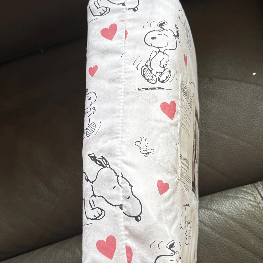 Peanuts snoopy with hearts king sheet set